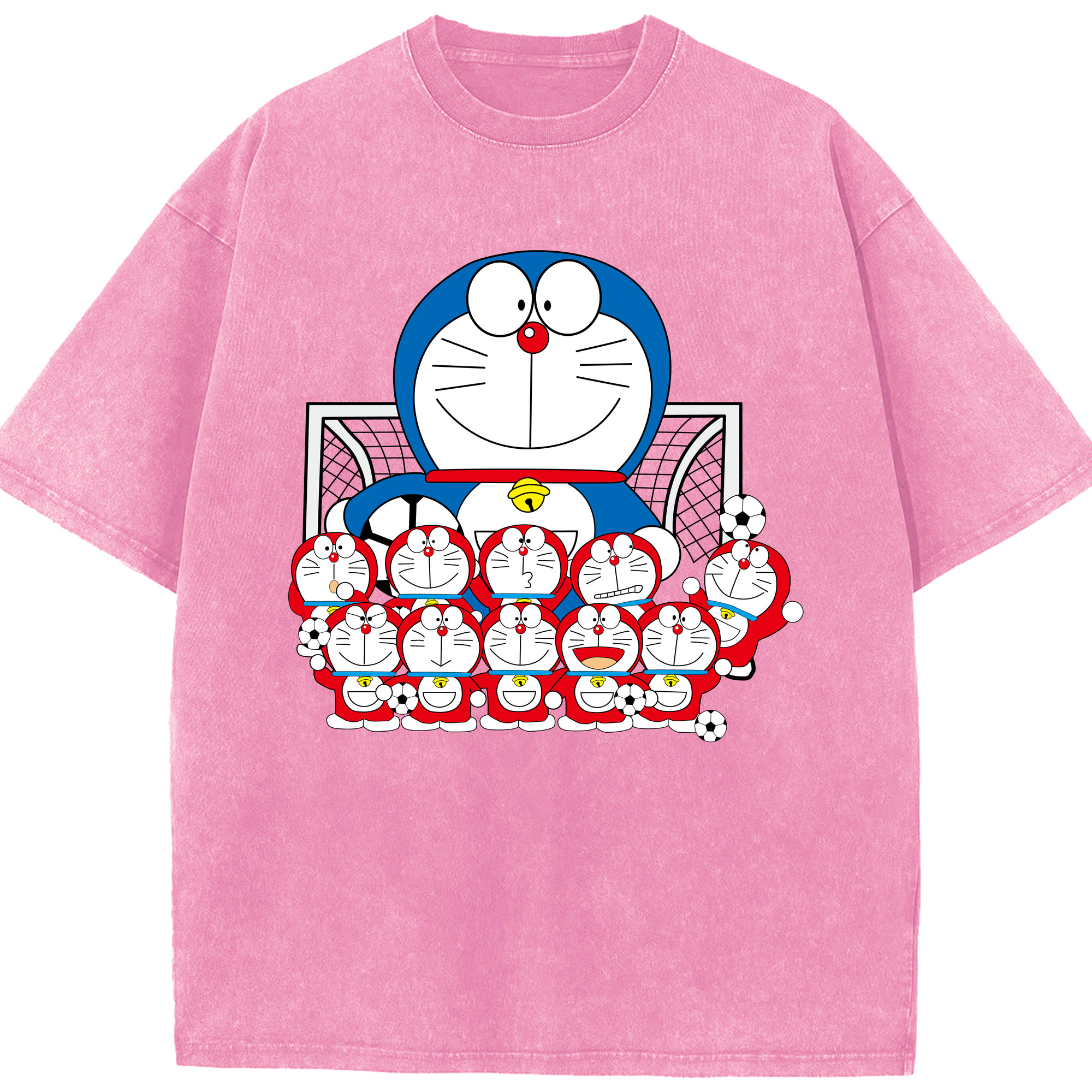 （画像用） ドラえもん Doraemon 綿100% ヴィンテージ風 半袖Tシャツ（フロントプリント）